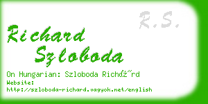 richard szloboda business card